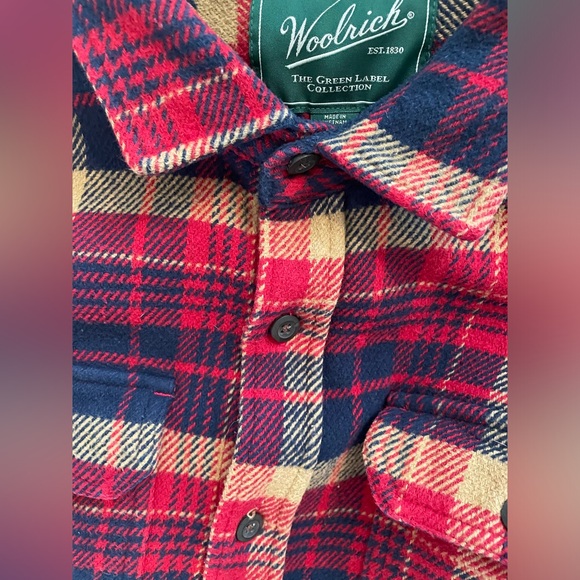 Woolrich The Green Label collection- %100 cotton plaid heavy Shacket Sz XL - Picture 5 of 13